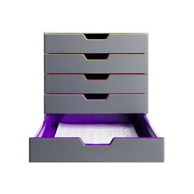 4005546701608-Durable Varicolor - Module de classement 5 tiroirs - multicolore-Avant-5