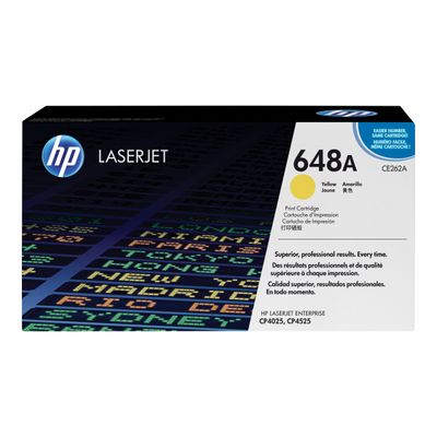 0884420186854-HP 648A - jaune - cartouche laser d'origine-Avant-1