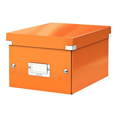 4002432398102-Leitz Click & Store - Boîte de rangement A5 - orange métallisé-Angle droit-0