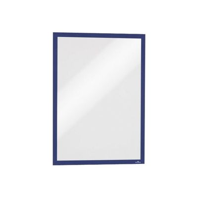 4005546406848-Durable Duraframe Magnetic - 5 Cadres d'affichage magnétiques - A3 - bleu - pour surfaces métall-Avant-0