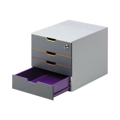 4005546702414-Durable Varicolor Safe - Module de classement 4 tiroirs - multicolore-Angle droit-0