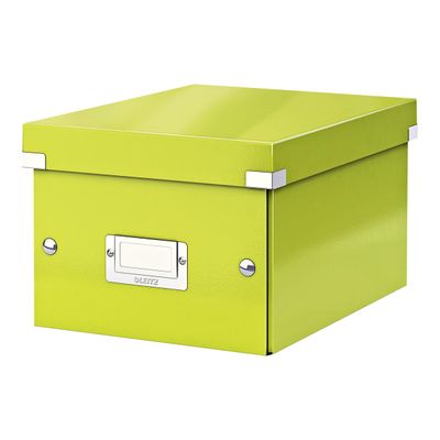 4002432398096-Leitz Click & Store - Boîte de rangement A5 - vert métallisé-Angle droit-0