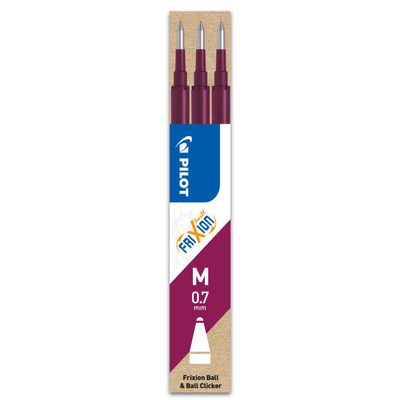4902505584237-Pilot Frixion Ball - 3 Recharges pour rollers effaçables - 0,7 mm - bordeaux-P_400000404_1-0