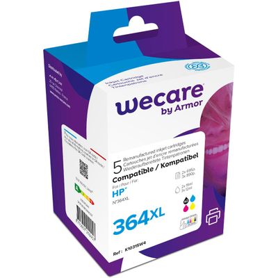 8715057210457-Cartouche compatible HP 364XL - pack de 5 - noir x2, cyan, magenta, jaune - Wecare-P_400001556_1-0