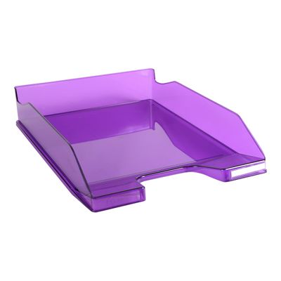 9002493014879-Exacompta COMBO Glossy - 6 Corbeilles à courrier violet translucide-P_400001707_2-1