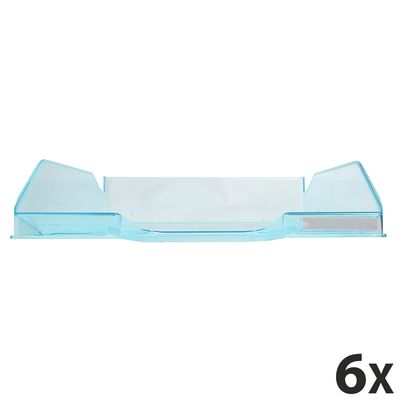 9002493014893-Exacompta COMBO Glossy - 6 Corbeilles à courrier turquoise translucide-P_400001714_1-0