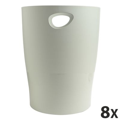 9002493032040-Exacompta Ecobin - 8 Corbeilles à papier 15L - gris-P_400001779_1-0