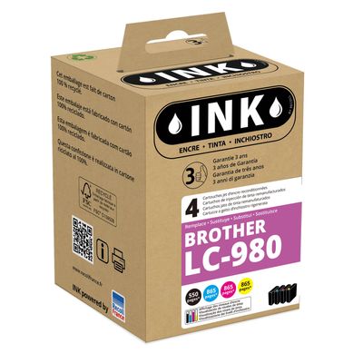 8720282008724-Cartouche compatible Brother LC980 - pack de 4 - noir, cyan, magenta, jaune - ink-P_400003169_1-0