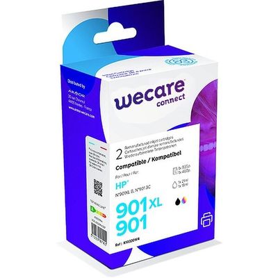 3112539807900-Cartouche compatible HP 901XL - pack de 2 - noir, cyan, magenta, jaune - Wecare-P_400003177_1-0