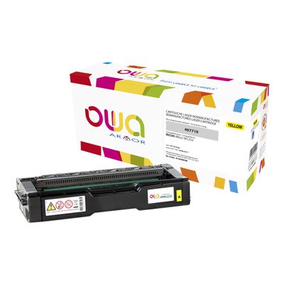 3112539705435-Cartouche laser compatible Ricoh 407719 - jaune - Owa K16088OW-P_400003254_1-0