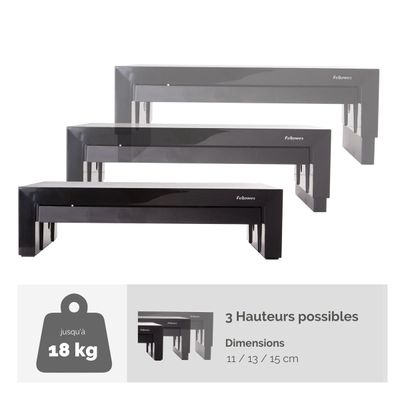 0043859528042-Fellowes Designer Suites - Support pour écran jusqu'à 21'' - réglable en hauteur - avec rang-P_400004046_2-1