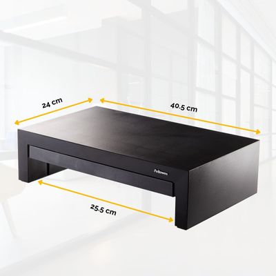 0043859528042-Fellowes Designer Suites - Support pour écran jusqu'à 21'' - réglable en hauteur - avec rang-P_400004046_3-2