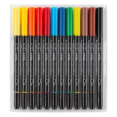4084900661628-Lyra Aqua Brush Duo - 12 Feutres à pointe en fibre double pointe - couleurs assorties-P_400005339_1-0