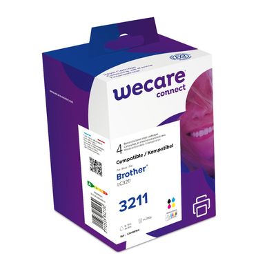 3112539842130-Cartouche compatible Brother LC3211 - pack de 4 - noir, cyan, magenta, jaune - Wecare-P_400009585_1-0