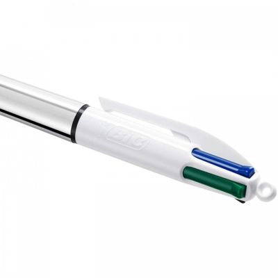 3086123310384-BIC 4 Couleurs Shine - Stylo à bille 4 couleurs - corps argent-P_400011349_4-3