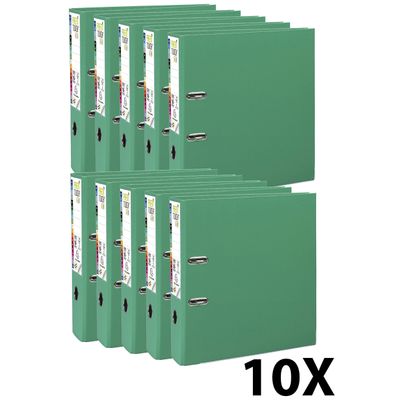 3130632533434-Exacompta Prem'Touch - 10 Classeurs à levier - Dos 80 mm - A4 Maxi - pour 600 feuilles - vert--0