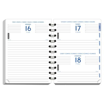 3660942072137-Agenda à spirale Spring - 1 jour par page - 12 x 17 cm - disponible dans différentes couleurs - Exaco--2