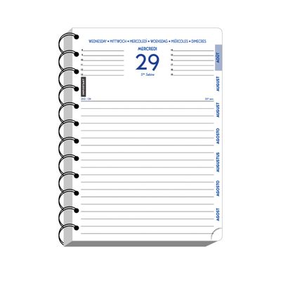 3660942072137-Agenda à spirale Spring - 1 jour par page - 12 x 17 cm - disponible dans différentes couleurs - Exaco--3