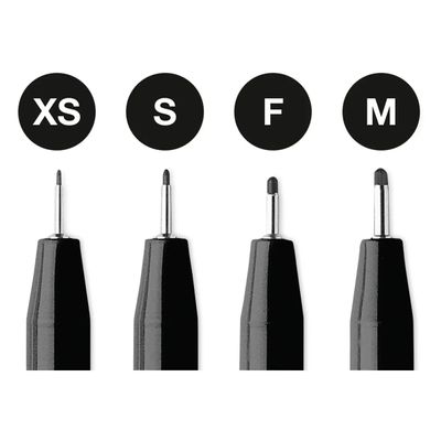 4005401671152-Faber-Castell Pitt Artist - Pack de 4 feutres à l'encre de Chine - noir--1