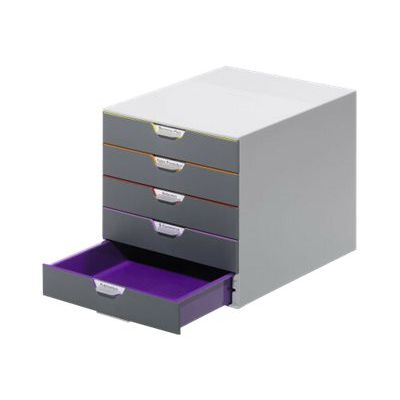 4005546701608-Durable Varicolor - Module de classement 5 tiroirs - multicolore-Angle droit-2