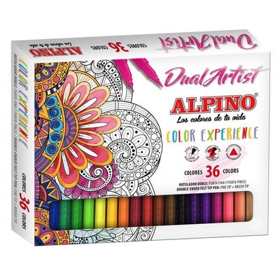 8413240598916-ALPINO Color Experience - Crayon-feutre - permanent - couleurs assorties - 0.7 mm / 2.9 mm - fin / pinc--0
