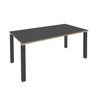 3253310177260-Bureau droit EXPRIM - L140 cm - Plateau imitation carbone - Pieds carbone--0