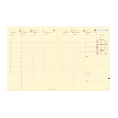 3371010448333-Agenda Soho President Prestige - 1 semaine sur 2 pages - 21 x 27 cm - rouge - Quo Vadis--1
