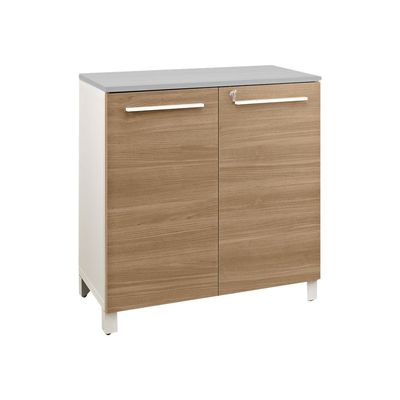 3483600215857-Rangement bas SUNDAY - L80 x H79 x P42 - 2 portes - finition chêne (top surmeuble non compris)--0