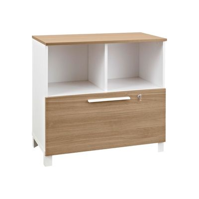 3483600215864-Rangement bas SUNDAY - L80 x H79 x P42 - 2 cases + 1 tiroir - façade et dessus chêne (Top bois non co--0