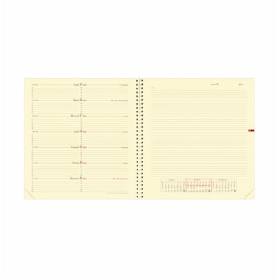 3371010481460-Agenda spiralé Impala Note 16 avec répertoire - 1 semaine sur 2 pages - 16 x 16 cm - bleu prusse - Qu--1