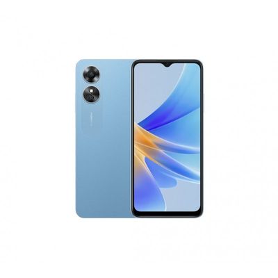 6932169319928-OPPO A17 - 4G smartphone - double SIM - RAM 4 Go / Mémoire interne 64 Go - microSD slot - Écran LCD - 6.56" - 1612 x 720 pixels (60 Hz) - 2x caméras arrière 50 MP, 0,3 MP - front camera 5--0