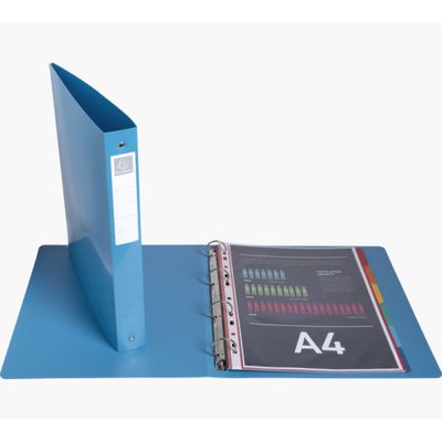 3130630511403-Exacompta BeeBlue - Classeur souple 4 anneaux - Dos 40 mm - A4 maxi - pour 275 feuilles - disponible dans diff--6