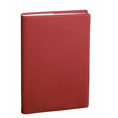 3371010514632-Agenda Impala Le professeur - 1 semaine sur 2 pages - 21 x 27 cm - rouge - Quo Vadis--0