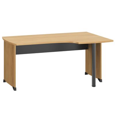 3483601225473-Bureau compact à droite JAZZ+ - 160 cm - Pieds panneaux - chêne du bocage--0