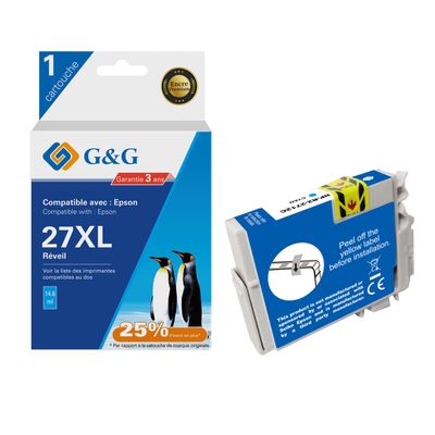 6937173406664-Cartouche compatible Epson 27XL Reveil - cyan - G&G--0