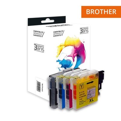 3700654296787-Cartouche compatible Brother LC1100 - pack de 4 - noir, jaune, cyan, magenta - Switch -P_405113319_1-0