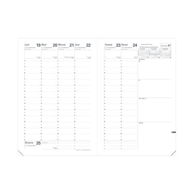3371010335374-Agenda Toscana Ministre avec répertoire - 1 semaine sur 2 pages - 16 x 24 cm - noir - Quo-P_405122076_2-1