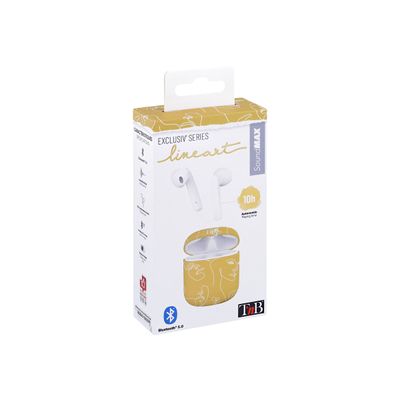 3303170109281-T'nB Exclusiv Art 2 - Kit main libre - écouteur sans fil bluetooth - blanc boitier jaune-P_405131520_3-4
