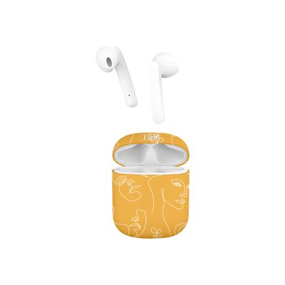 3303170109281-T'nB Exclusiv Art 2 - Kit main libre - écouteur sans fil bluetooth - blanc boitier jaune-P_405131520_5-0