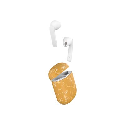 3303170109281-T'nB Exclusiv Art 2 - Kit main libre - écouteur sans fil bluetooth - blanc boitier jaune-P_405131520_6-1