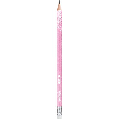3154148518044-Maped Black'Peps Glitter - Crayon à papier - HB - embout gomme - disponible dans différe-P_405137064_5-4