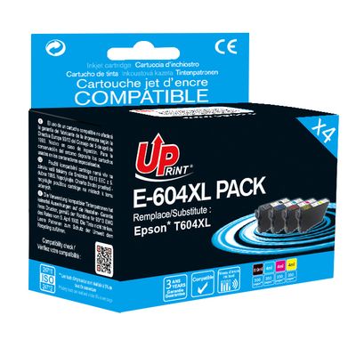 3584770911362-Cartouche compatible Epson 604XL Ananas - pack de 4 - noir, jaune, cyan, magenta - Uprint-P_405149460_1-0