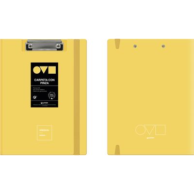 8413623158751-Grafoplas Unequal Minimal - Porte blocs avec fermeture - pour A4 (210 x 297 mm) - jaune-P_405182996_1-0