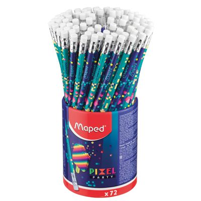 3154148518181-Maped Pixel Party - Pot de 72 Crayons graphite recyclés HB (40% de matière recyclée) - e-P_405184391_1-0