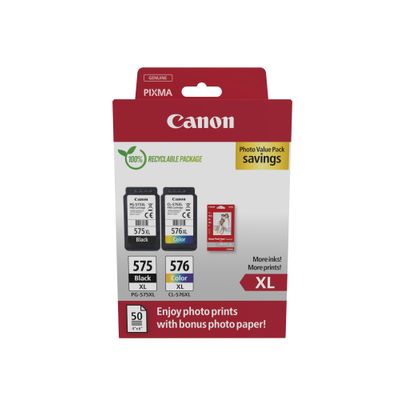 8714574679679-Canon PG575XL/CL-576XL - Pack de 2 - noir, cyan, magenta, jaune - cartouche d'encre origin-P_405184540_1-0