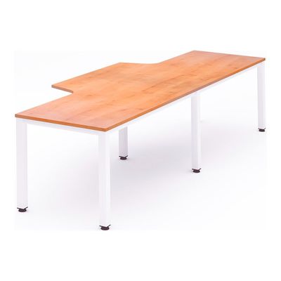 8427951221179-Rocada Executive - Table - en forme de L - chêne - blanc base-P_405224884_1-0
