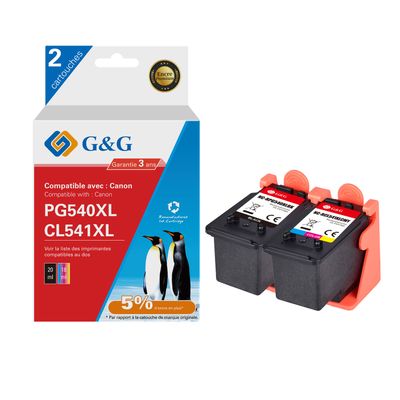 6941881289761-Cartouche compatible Canon PG-540XL/CL-541XL - Pack de 4 - noir, cyan, magenta, jaune - G&-P_405243025_1-0