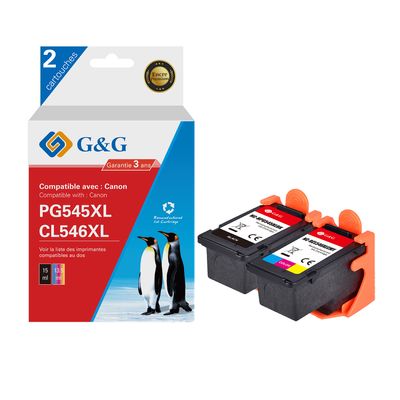 6941881289792-Cartouche compatible Canon PG-545XL/CL-546XL - Pack de 4 - noir, cyan, magenta, jaune - G&-P_405243026_1-0