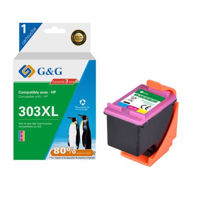 6941881289631-Cartouche compatible HP 303XL - cyan, magenta,jaune - G&G-P_405243063_1-0