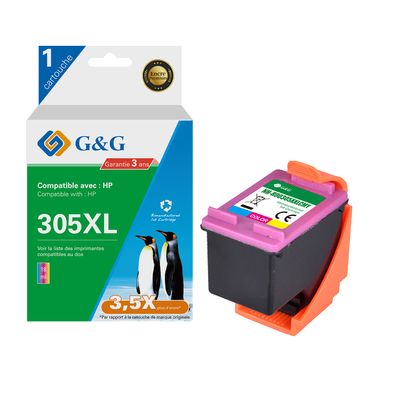 6941881289617-Cartouche compatible HP 305X - cyan, magenta, jaune - G&G-P_405243067_1-0